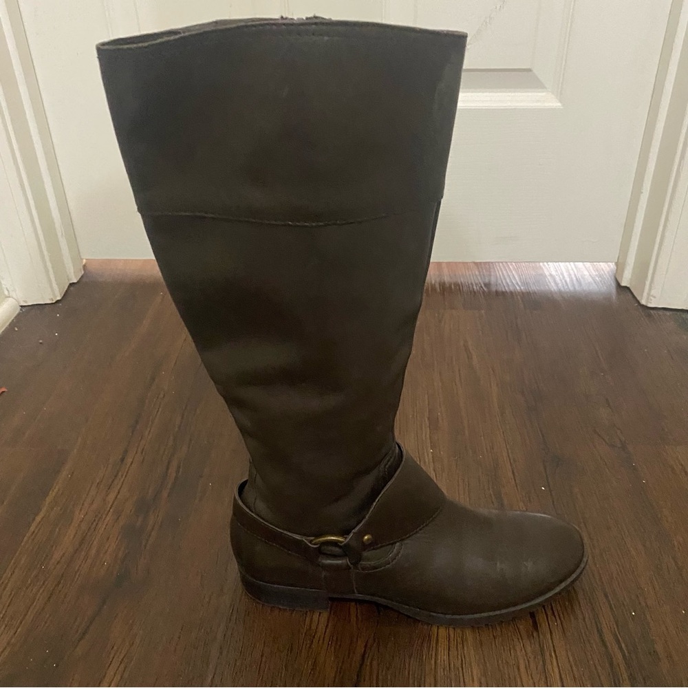 Lauren Ralph Lauren Sulita Harness Riding Boot Brown 9 M - Picture 5 of 14
